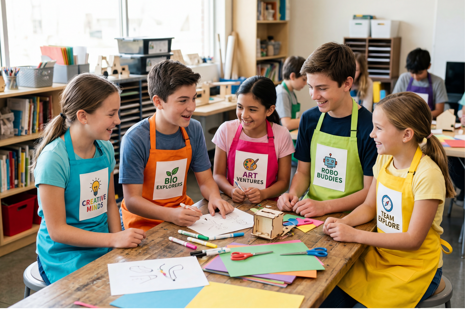 Students participating in an AllBoss entrepreneurship learning experience